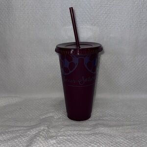 Custom Designed Purple Tumbler with Straw- New Without Tags